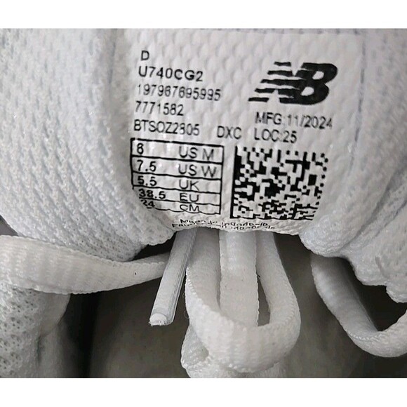 New Balance 740 NB Sneakers Shoes White- Purple Women’s Size 7.5/ M-6 U740CG2-D - Picture 7 of 7